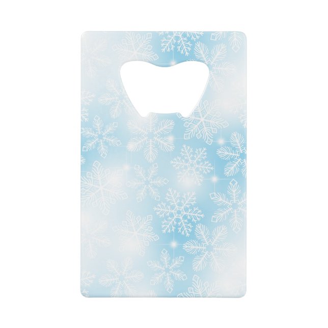 Snowflakes and lights on blue (Front)