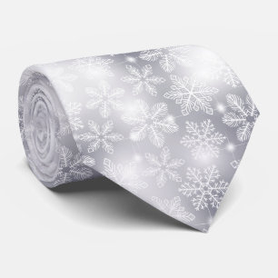 Snowflakes and lights tie