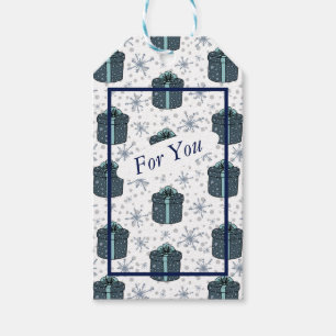 Snowflakes And Presents Gift Tag