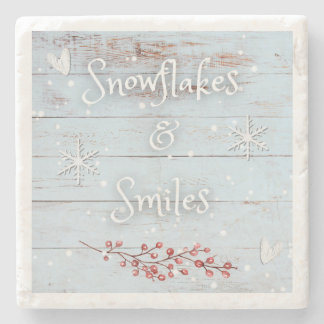 Snowflakes and Smiles Coaster