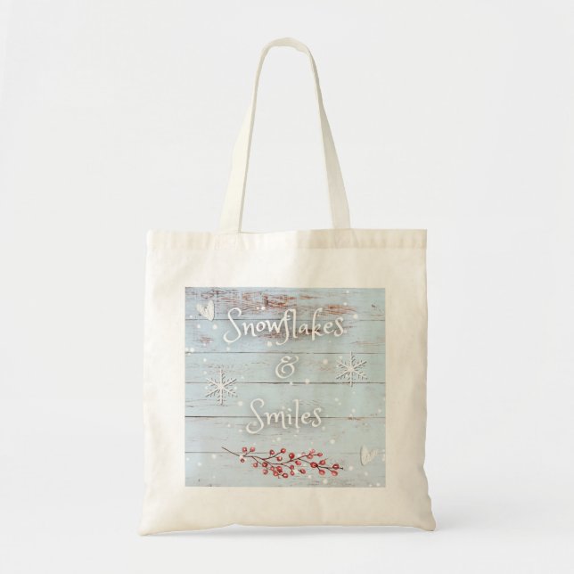 Snowflakes and Smiles Tote (Front)