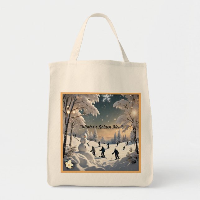 "Snowflakes and Smiles" Tote Bag (Front)