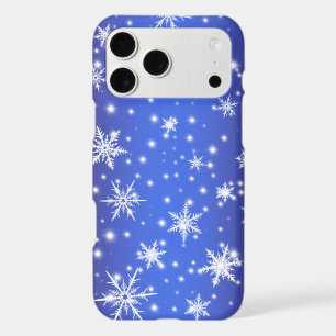 Snowflakes and Sparkles over Navy Blue Light