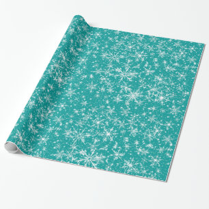 Snowflakes and Sparkles Seamless Pattern Wrapping Paper