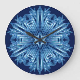 Snowflakes Art 11 Wall Clocks & Numeral Options