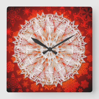 Snowflakes Art 14 Wall Clocks & Numeral Options