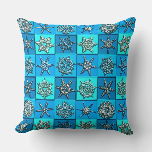 Snowflakes Art 15 Pillows (Front)