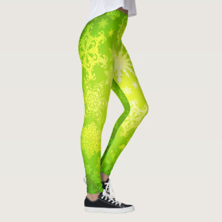 Snowflakes Art 5-10 Image Options Leggings