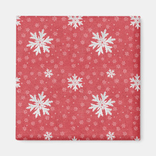 Snowflakes at Christmas Eve Invitation Magnet
