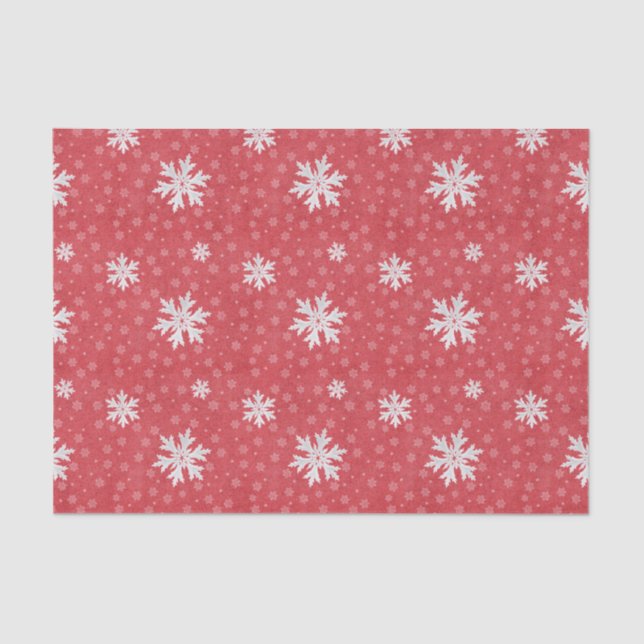 Snowflakes at Christmas Eve Invitation Napkins Tissue Paper (Front)