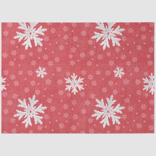 Snowflakes at Christmas Eve Invitation Tissue Paper (Front)
