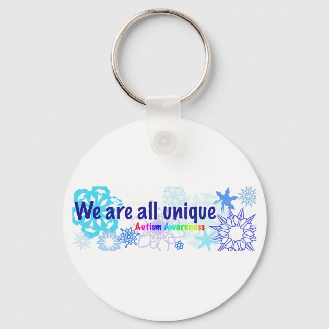 snowflakes_autism key ring (Front)