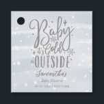 Snowflakes Baby It's Cold Outside Baby Shower Favour Tags<br><div class="desc">Snowflakes Baby It's Cold Outside Baby Shower Favour Tags</div>