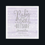Snowflakes Baby It's Cold Outside Baby Shower Napkin<br><div class="desc">Snowflakes Baby It's Cold Outside Baby Shower Napkins</div>