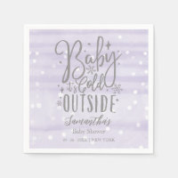 Snowflakes Baby It's Cold Outside Baby Shower