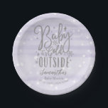 Snowflakes Baby It's Cold Outside Baby Shower Paper Plate<br><div class="desc">Snowflakes Baby It's Cold Outside Baby Shower Paper Plates</div>