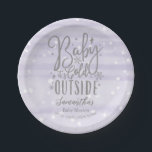 Snowflakes Baby It's Cold Outside Baby Shower Paper Plate<br><div class="desc">Snowflakes Baby It's Cold Outside Baby Shower Paper Plates</div>