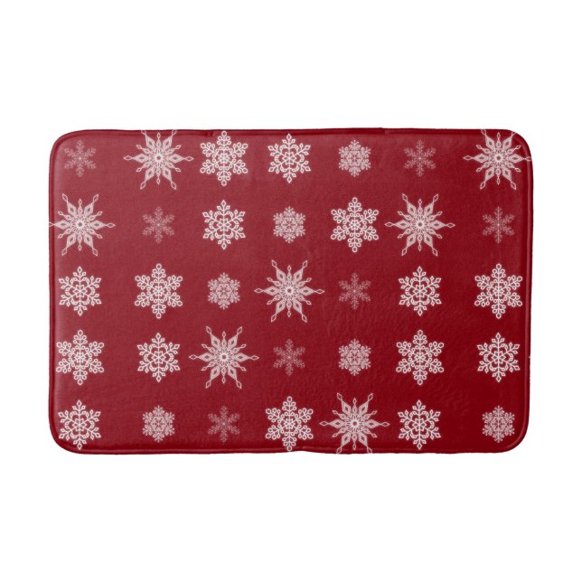 Snowflakes Bath Mat (Front)