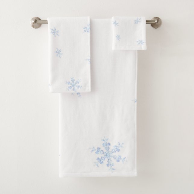 Snowflakes Bath Towel Set (Insitu)