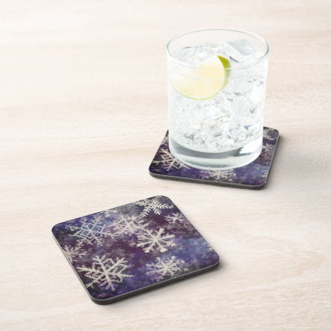 Snowflakes beverage coaster (Right Side)