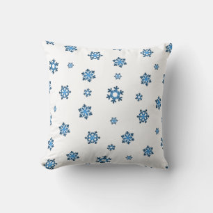 Snowflakes (Blue & Black) Cushion