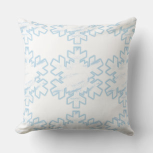 Snowflakes (blue/white) cushion