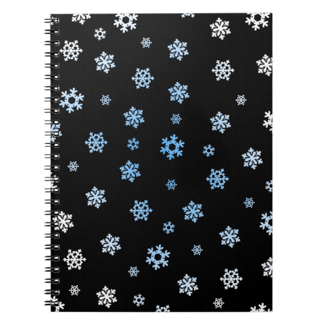 Snowflakes (Blue & White) Notebook (Front)