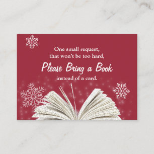 Snowflakes Bring a Book Baby Shower Insert