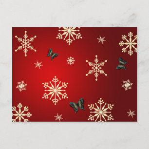 Snowflakes & Butterflies Postcard