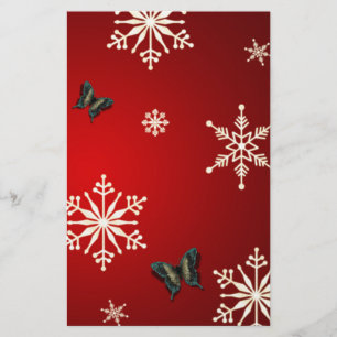 Snowflakes & Butterflies Stationery