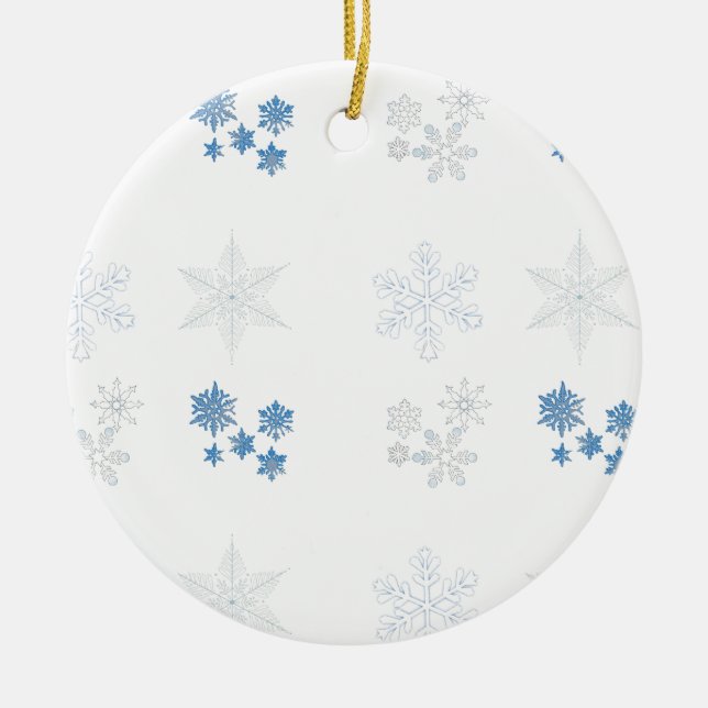 Snowflakes Ceramic Tree Decoration (Front)