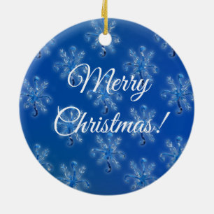 Snowflakes Christmas Ceramic Tree Decoration