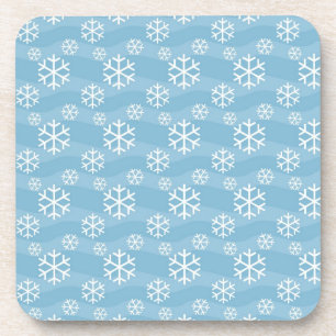 snowflakes christmas coaster set