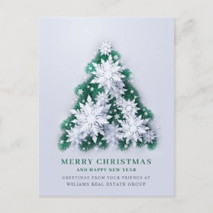 Snowflakes Christmas Corporate Greeting  Post Postcard