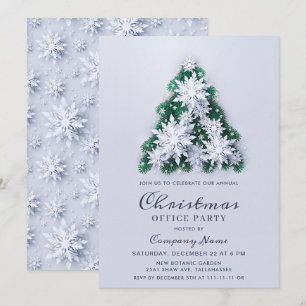Snowflakes Christmas Corporate Holiday Party Invitation