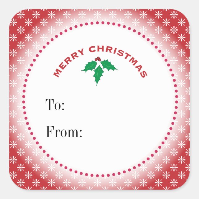 Snowflakes Christmas Gift Tag (Front)