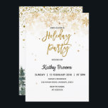 Snowflakes Christmas Holiday Party Invitation card<br><div class="desc">Elegant Rustic Christmas Holiday Party Invitation card</div>