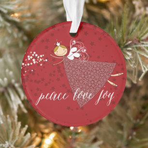 Snowflakes Christmas Magical Fairy Photo Ornament