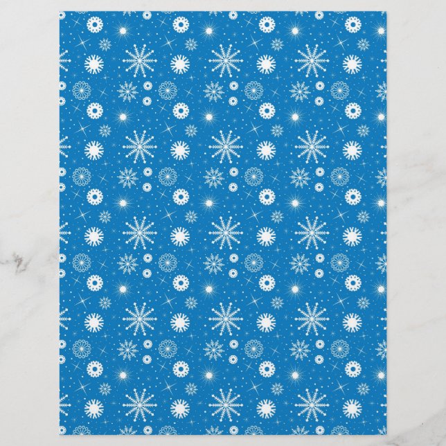 Snowflakes - Christmas scrapbook paper (Front)