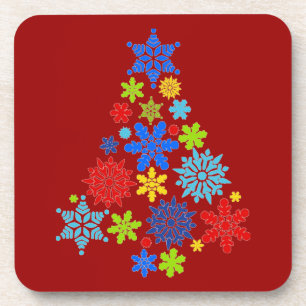 Snowflakes Christmas Tree Coaster