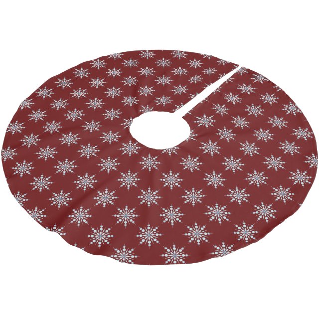 Snowflakes Christmas Tree Skirt (Angled)