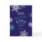Snowflakes Christmas Xmas Navy Blue Turquoise
