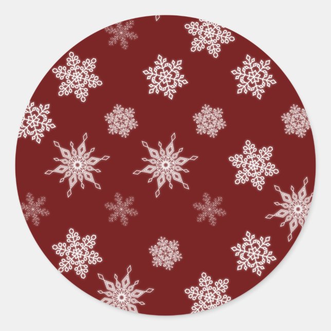 Snowflakes Classic Round Sticker (Front)