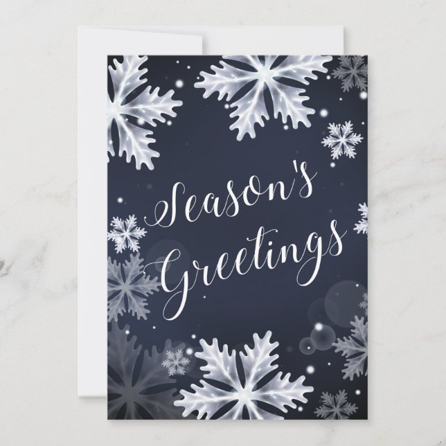snowflakes Classy Business holidays card (Front)