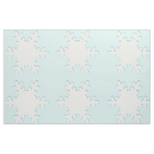 Snowflakes Combed Cotton Fabric