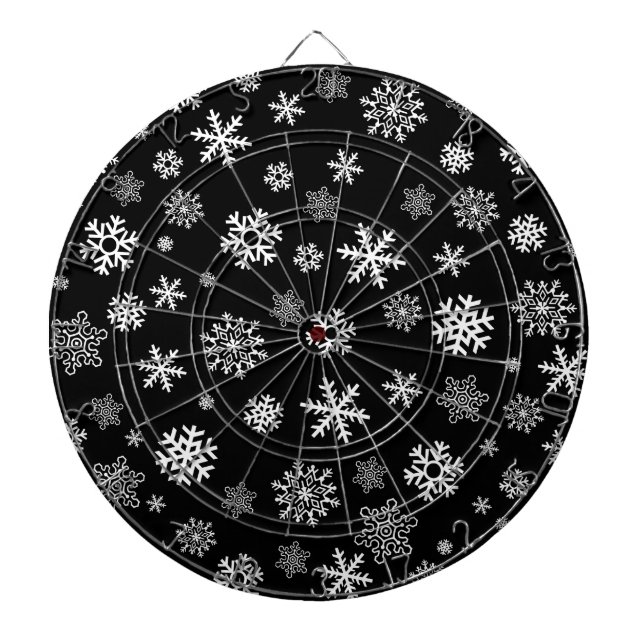 Snowflakes - customise with your favourite colour dartboard (Front)