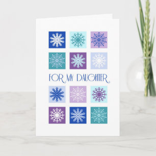 Snowflakes Daughter Christmas Card