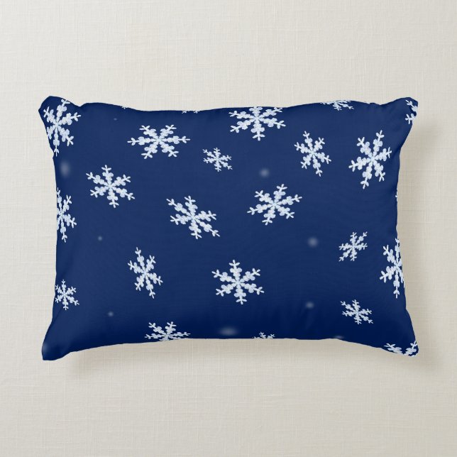Snowflakes Decorative Cushion (Front)