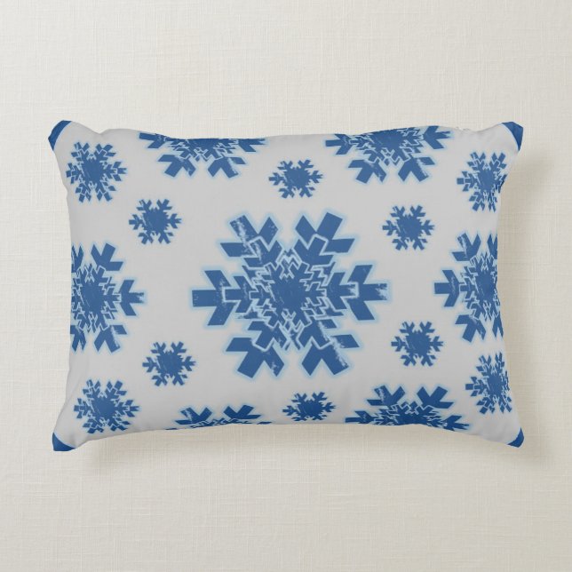 Snowflakes Decorative Cushion (Front)