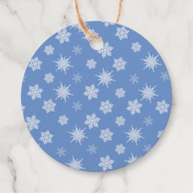 Snowflakes Favour Tags (Back)